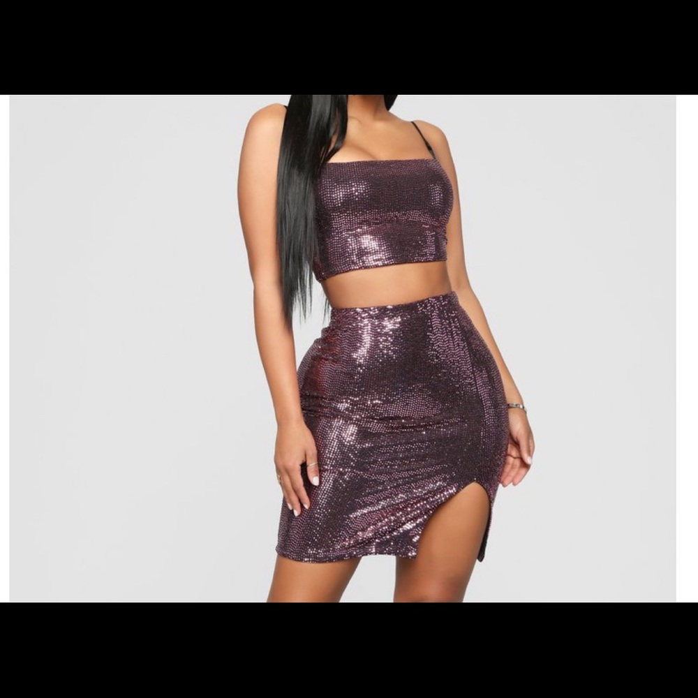 COPY - Sequin matching set - purple